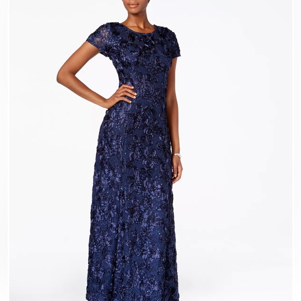 Alex Evenings Rosette A line Gown